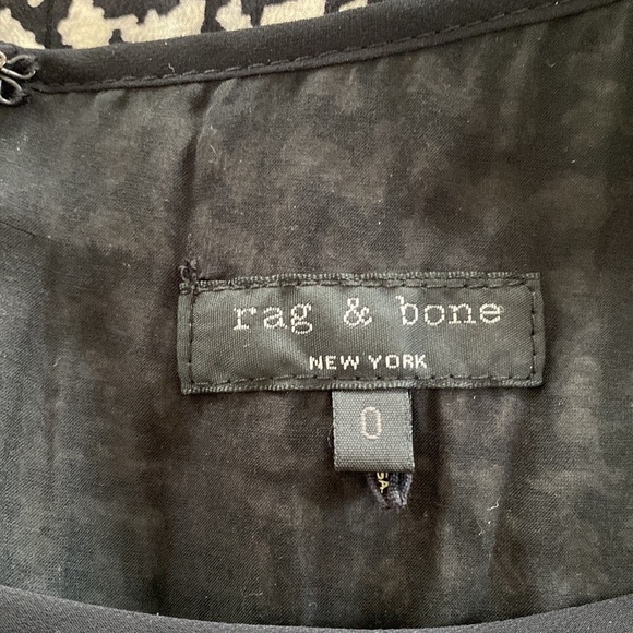 RAG & Bone Black & White Fleet Sleeveless Silk Dress - Picture 7 of 9